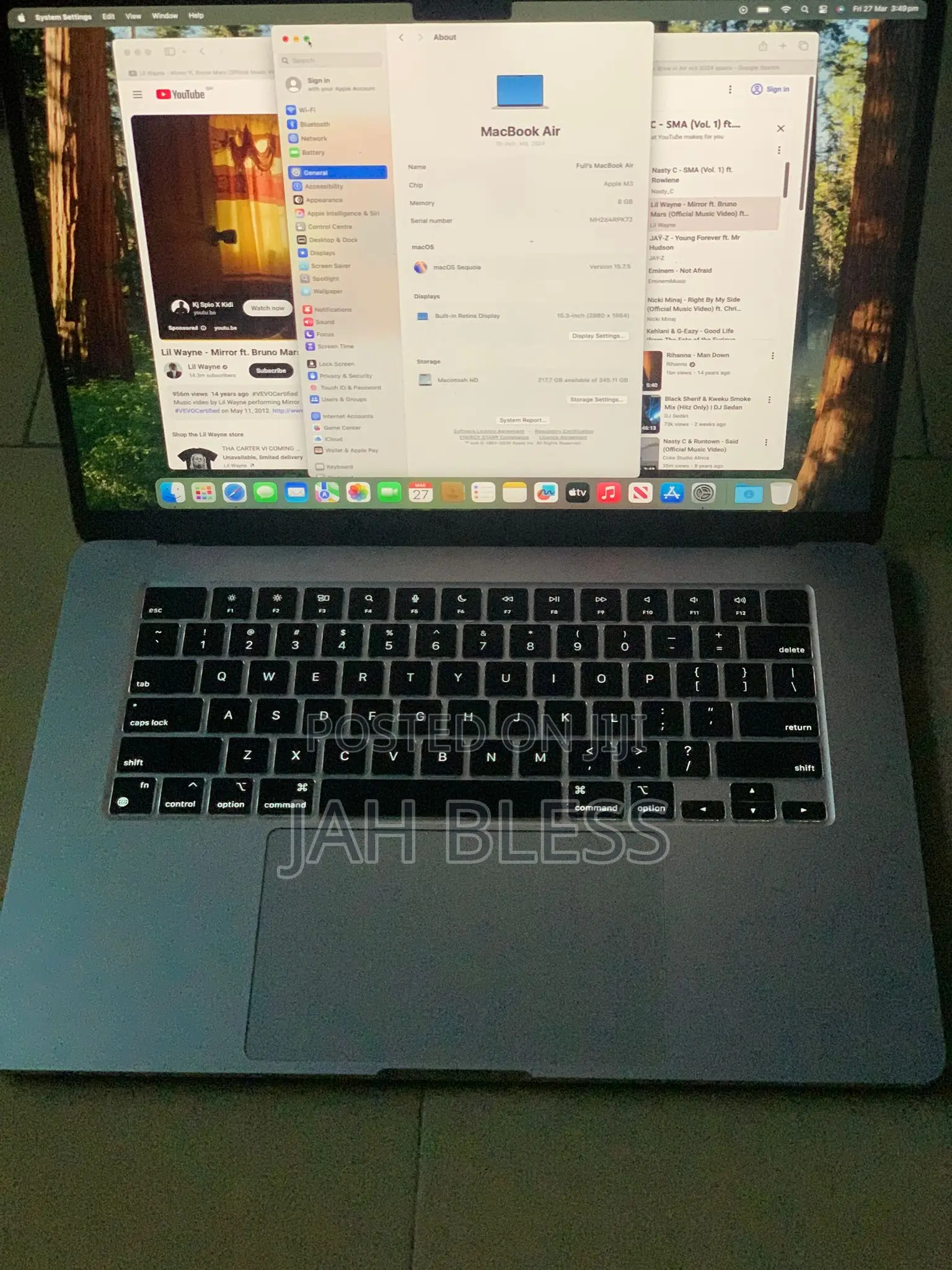 Laptop Apple MacBook Air 2024 M3 15-inch 8GB Apple M3 SSD 256GB for ...