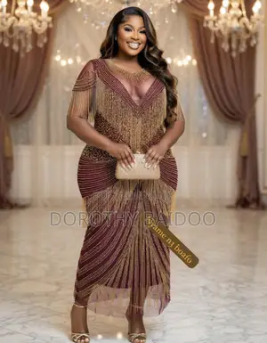 Large Size to 3xl Gold Dresss for Women