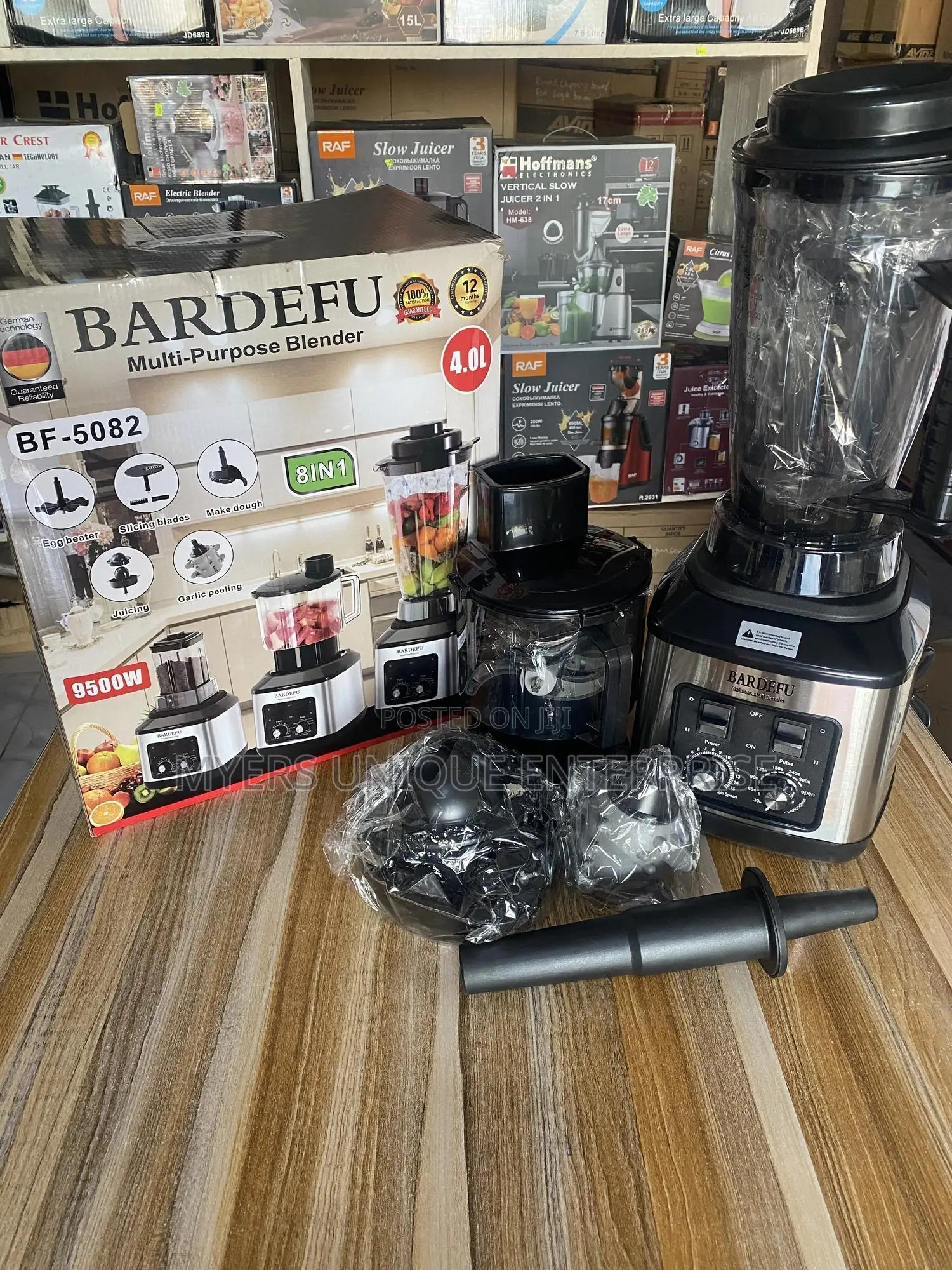 High Performance Bardefu 8in1 Blender With Grinder and Veggies Chopper