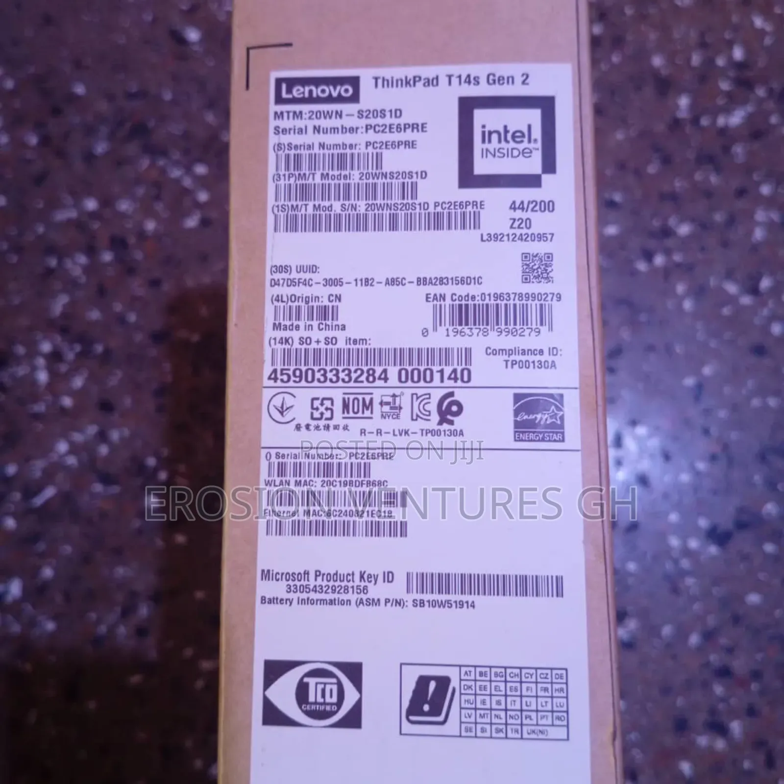 New Laptop Lenovo ThinkPad T14s Gen 2 16GB Intel Core i5 SSD 256GB