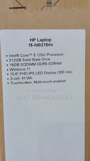 New Laptop HP 15-fd0290ns 16GB Intel Core 5 SSD 512GB