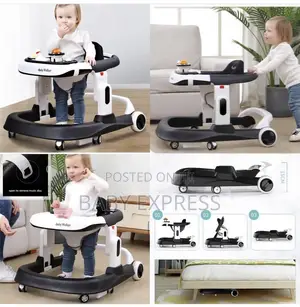 Foldable Baby Walker – Adjustable Height, Strong Easy to Store.