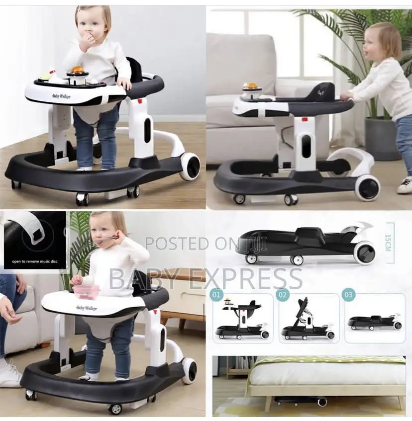 Foldable Baby Walker – Adjustable Height, Strong Easy to Store.