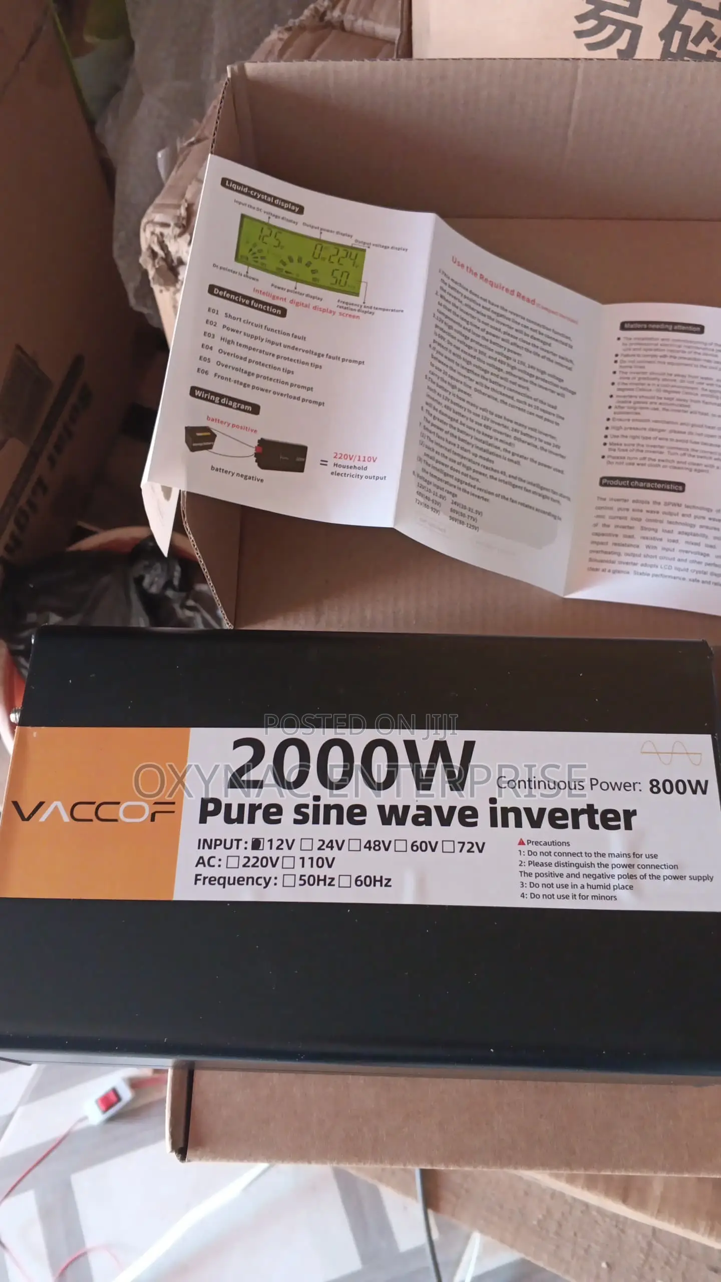 12v 2000w Pure Sine Wave Battery Inverter