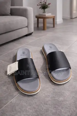 Brunello Cucinelli Leather Slides