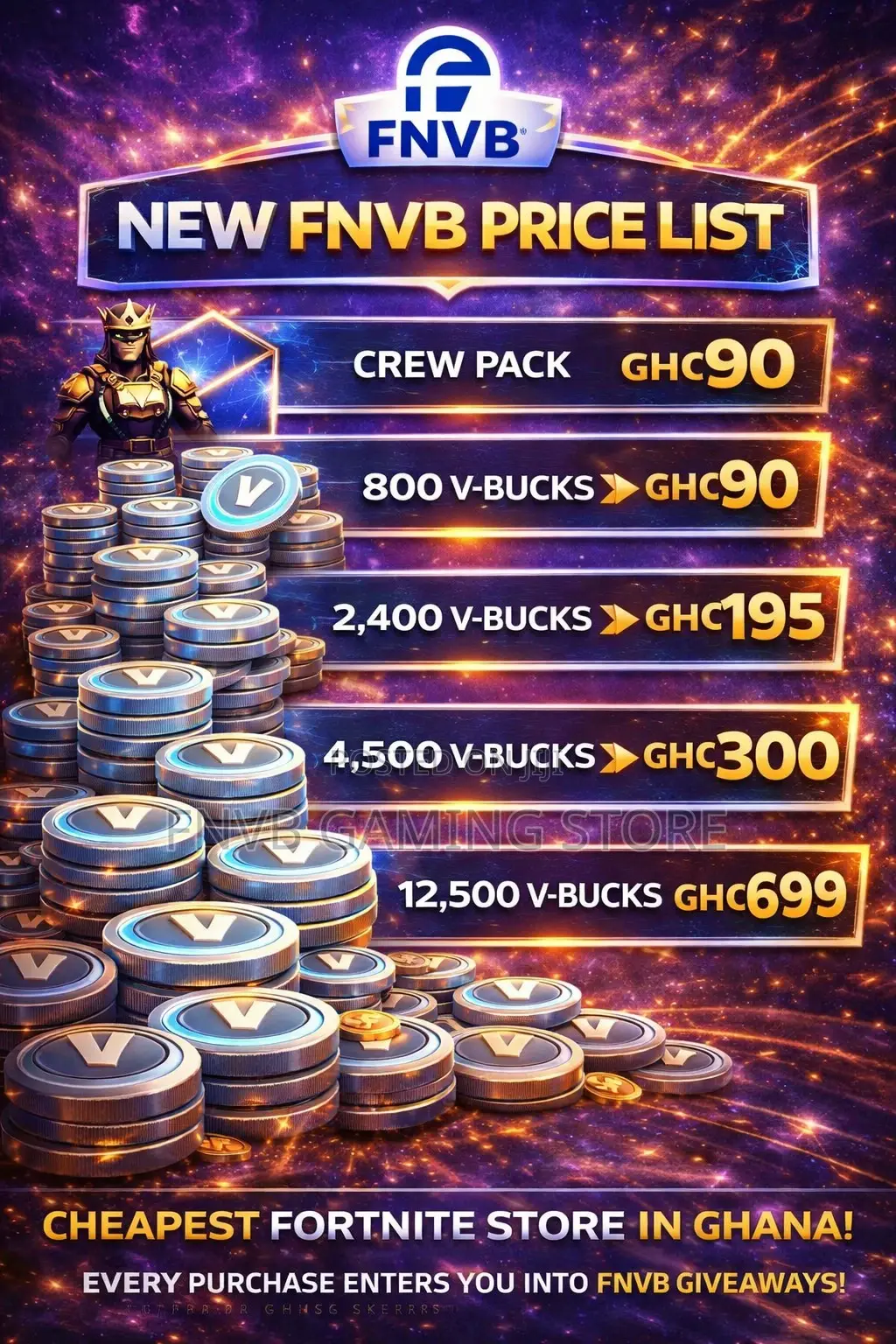Buy Fortnite v-Bucks Crew Pack Cheap