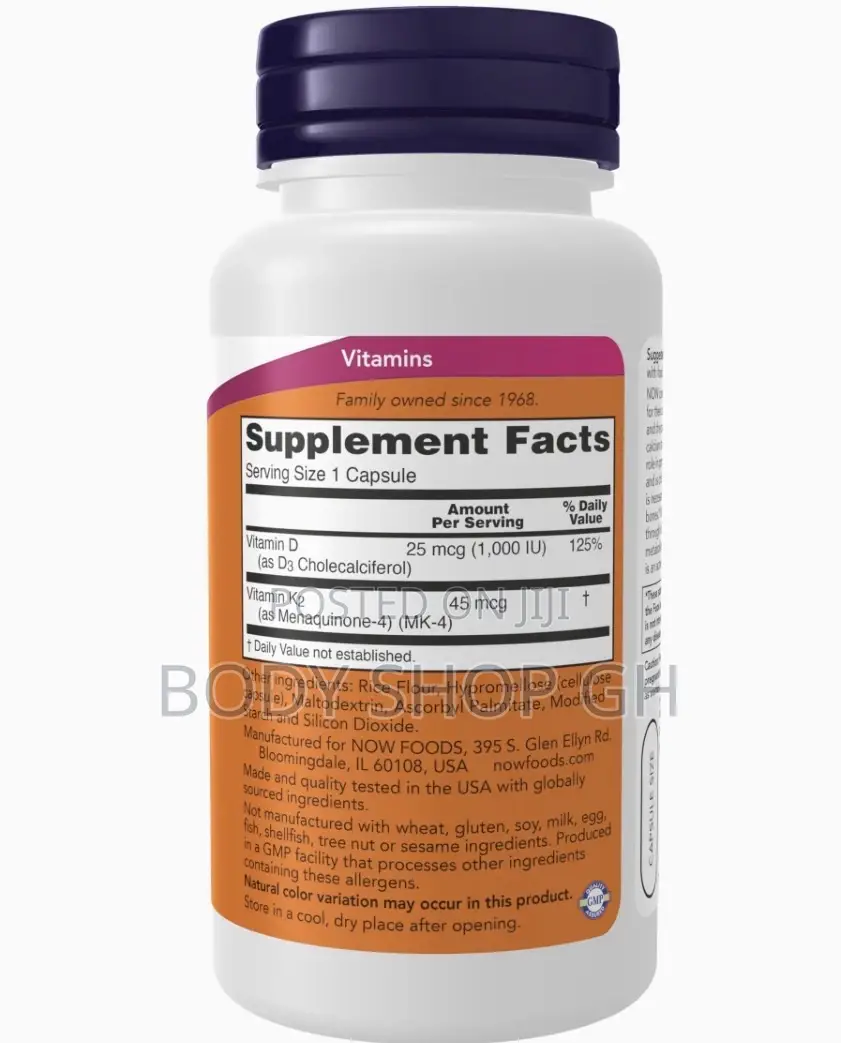 Now Supplements Vitamin D-3 + K-2
