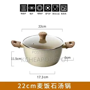 Premium Nonstick Granite Cooking Pot Set – Durable Stylish (3 Sizes)