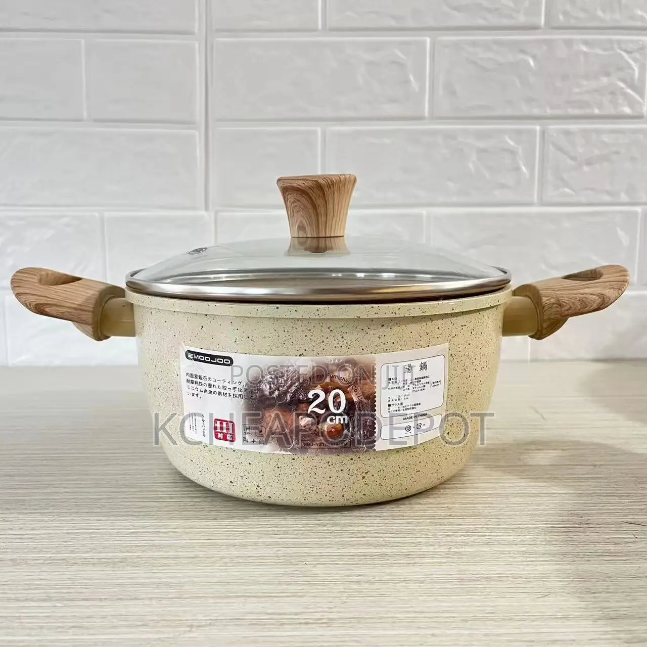 Premium Nonstick Granite Cooking Pot Set – Durable Stylish (3 Sizes)