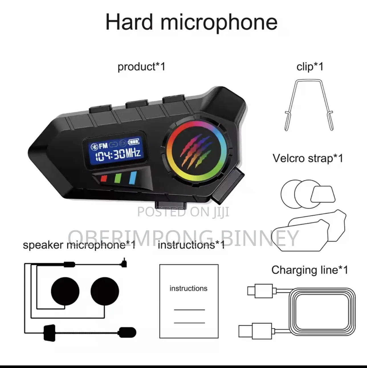 Motorcycle Helmet Bluetooth With Inbuilt Fm Radio
