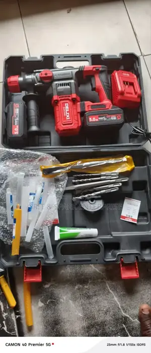 Delixi Cordless Hammer Drill Machine From Italy (2 Batteries)