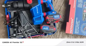 Brushless Cordless Rotary Hammer 28mm SDS Plus 20v From Italy (Two Bat