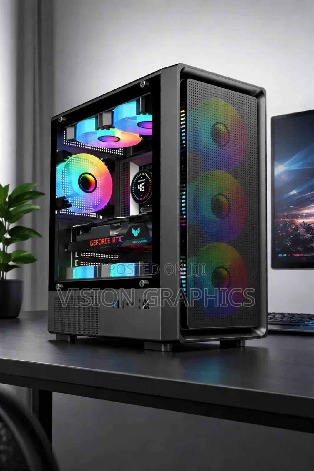 Gaming Pc Case Atx With Complete Fans 8 Rgb Fans