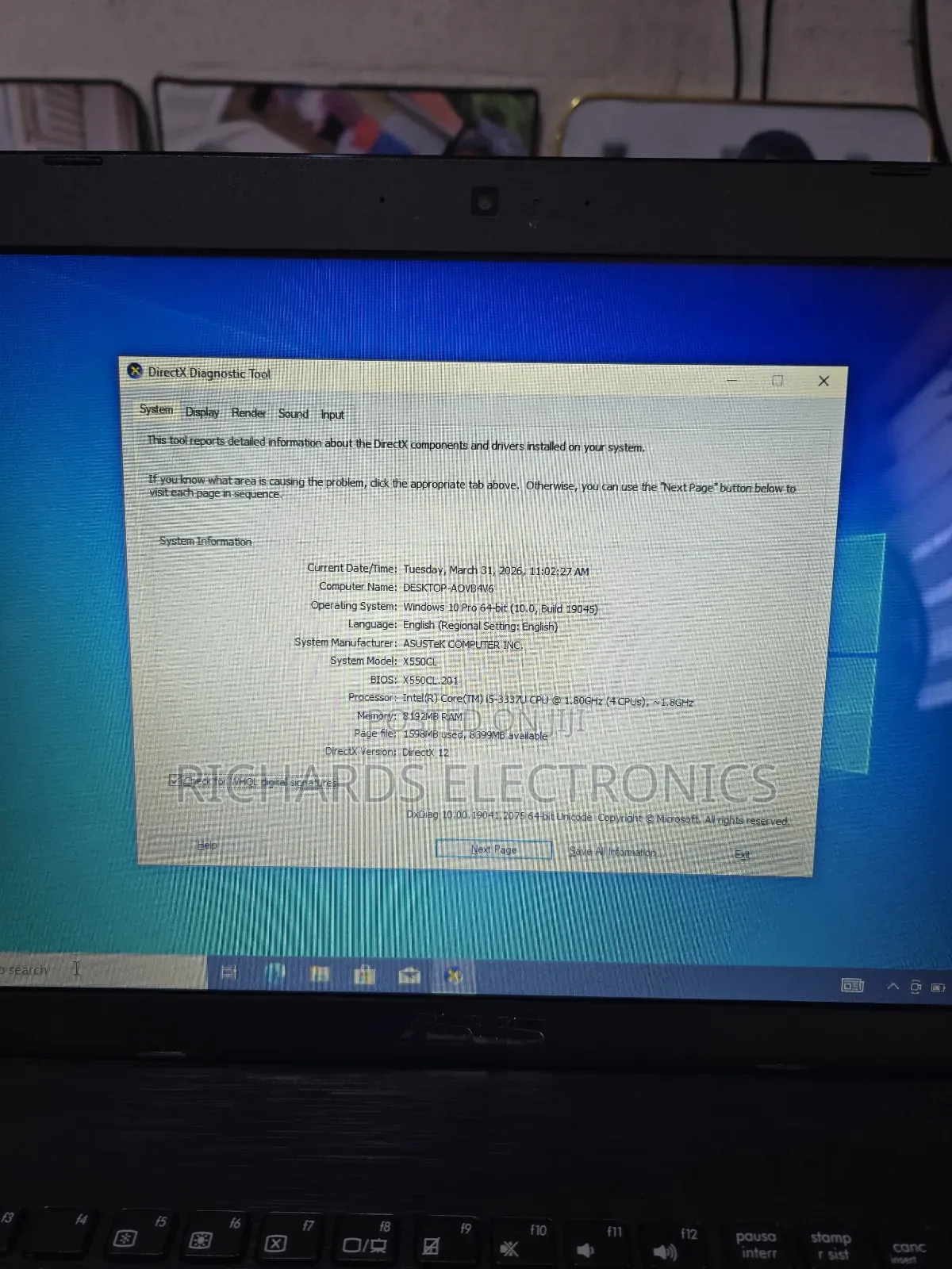 Laptop Asus X552CL 8GB Intel Core i5 HDD 500GB