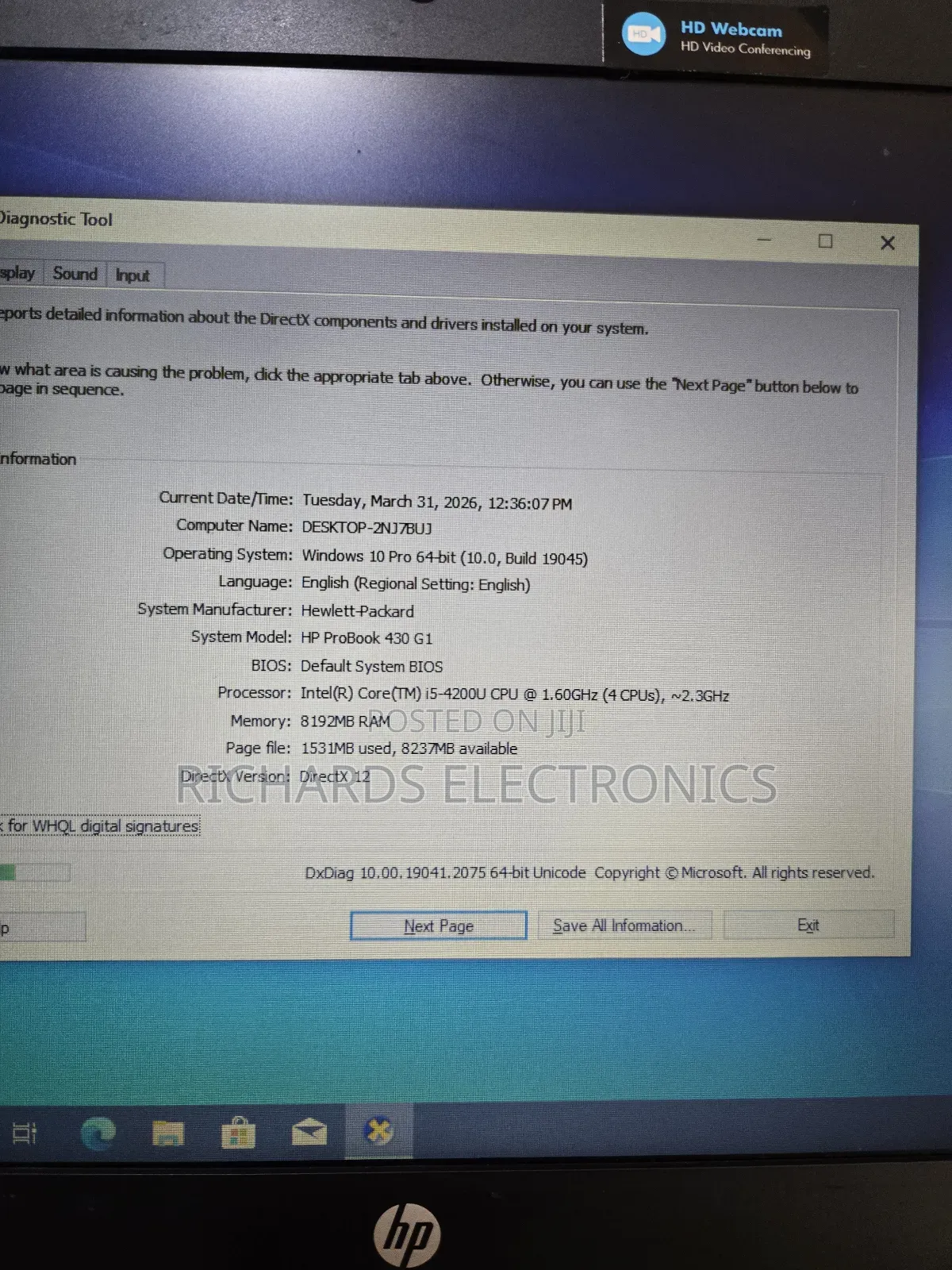 Laptop HP ProBook 430 G1 8GB Intel Core i5 HDD 500GB