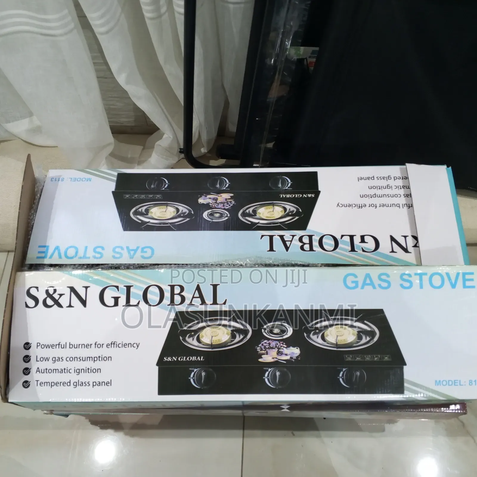 Gas Stove With Glass Panel