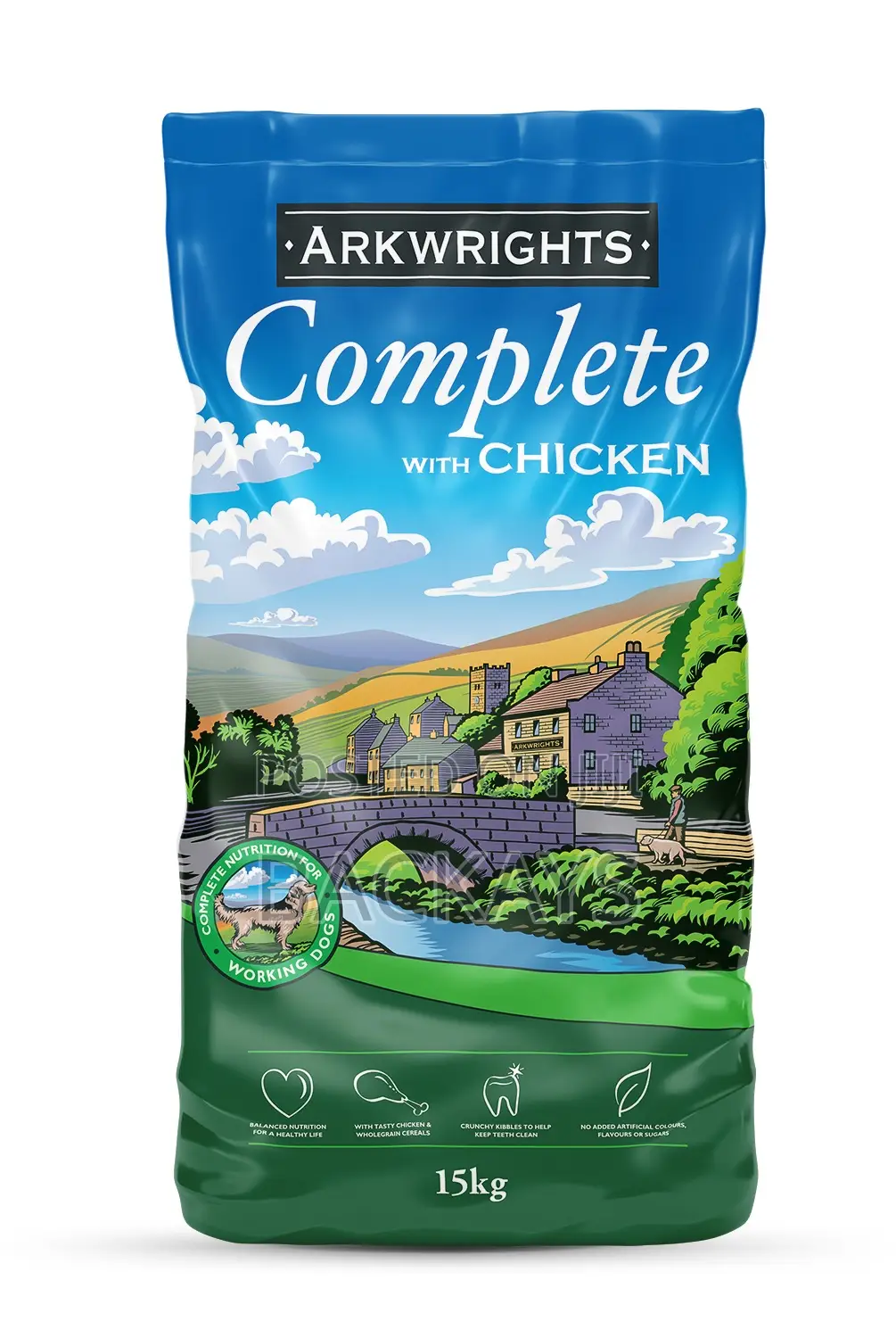 Arkwrights Complete Dog Food 15kg - For Working Active Dogs - Adenta