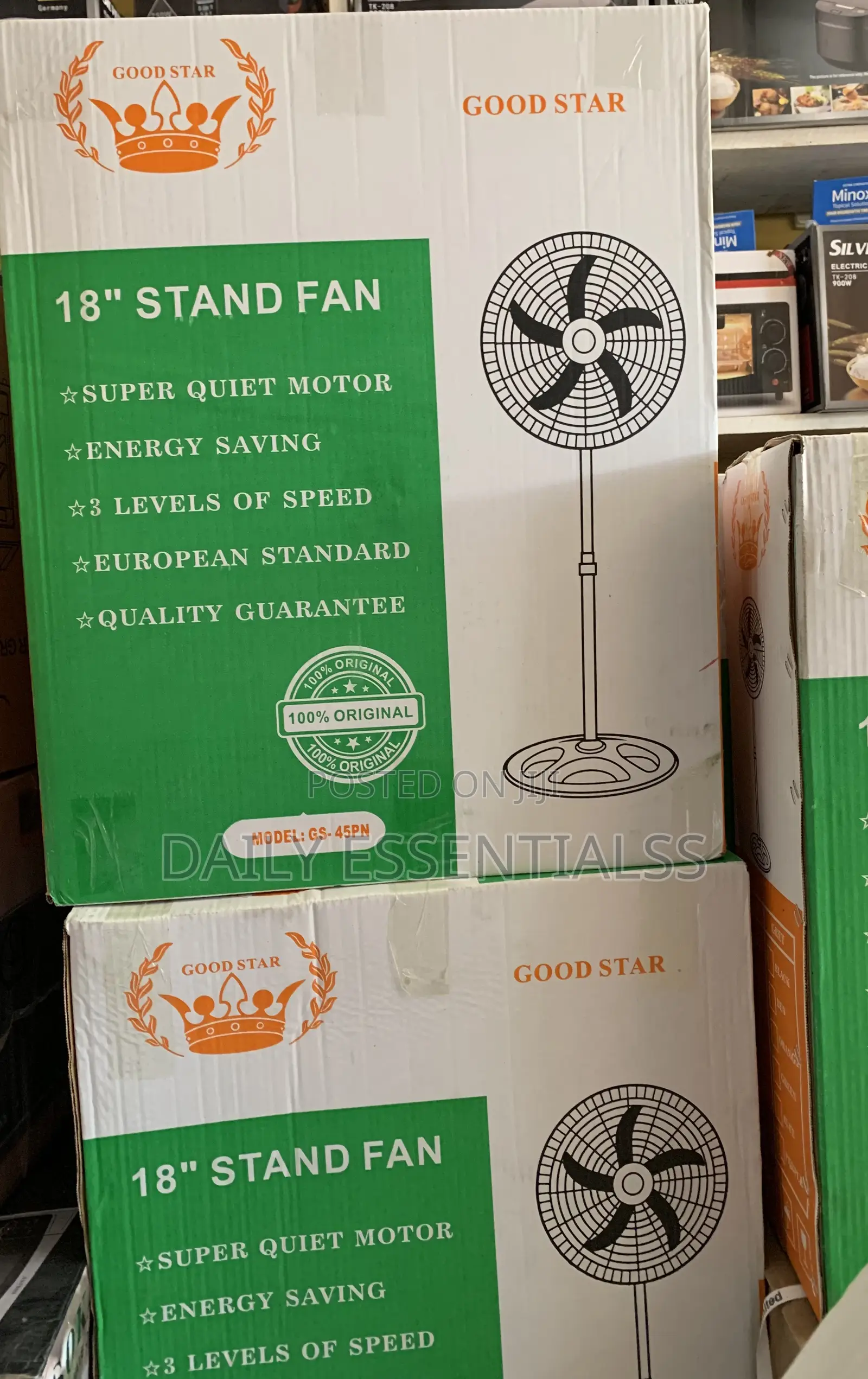18” Good Star Standing Fan – Strong Airflow, Low Noise