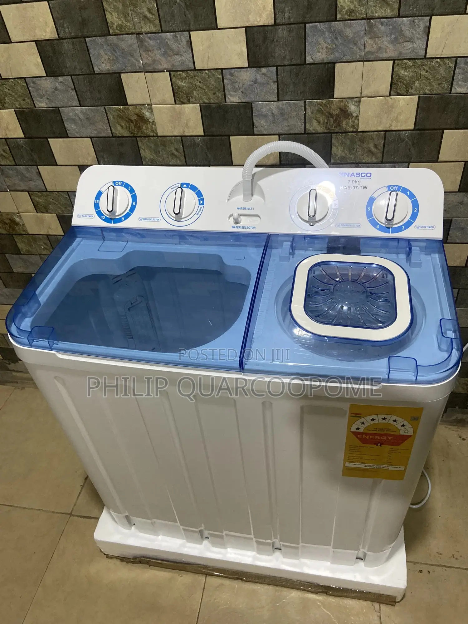 Nasco 7kg Semi-Auto Full Hd Washing Machine