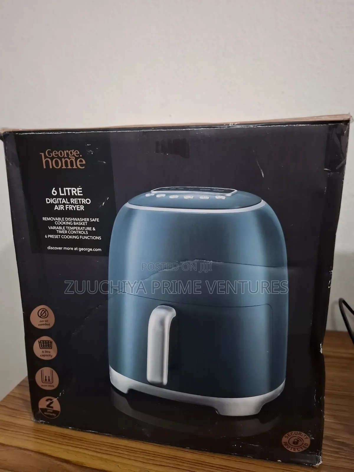6.L Retro George Home Digital Air Fryer Uk