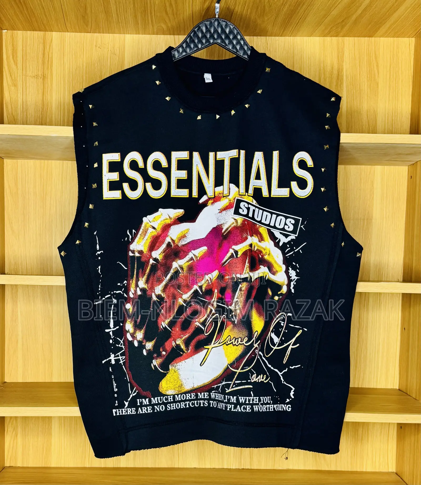 Essentials Thick N Heavy Crop Armless Tshirts Available in Stock
