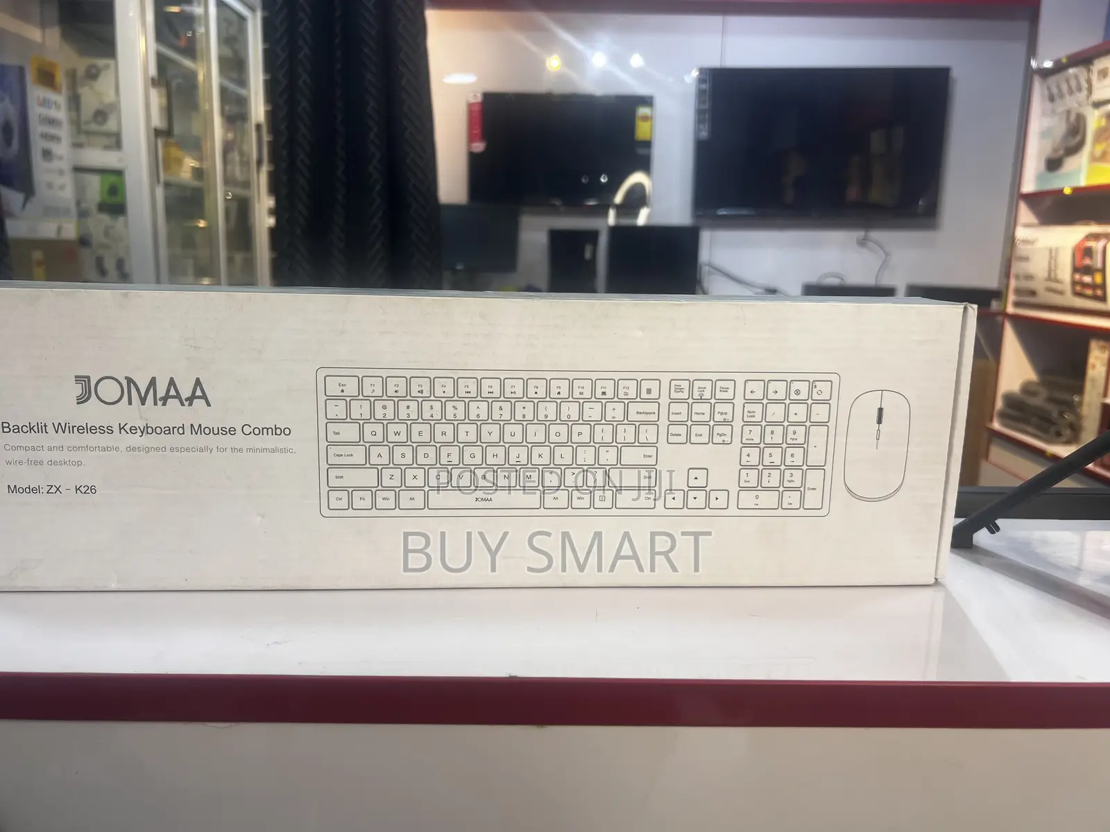 Jomaa Backlit Wireless Keyboard Mouse Combo