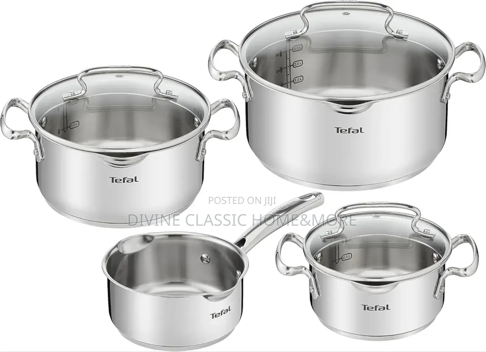Tefal 7pcs Stainless Steel Cookware Set