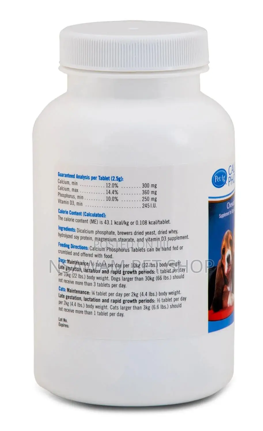 Calcium Phosphorus Tablets for Dogs Cats
