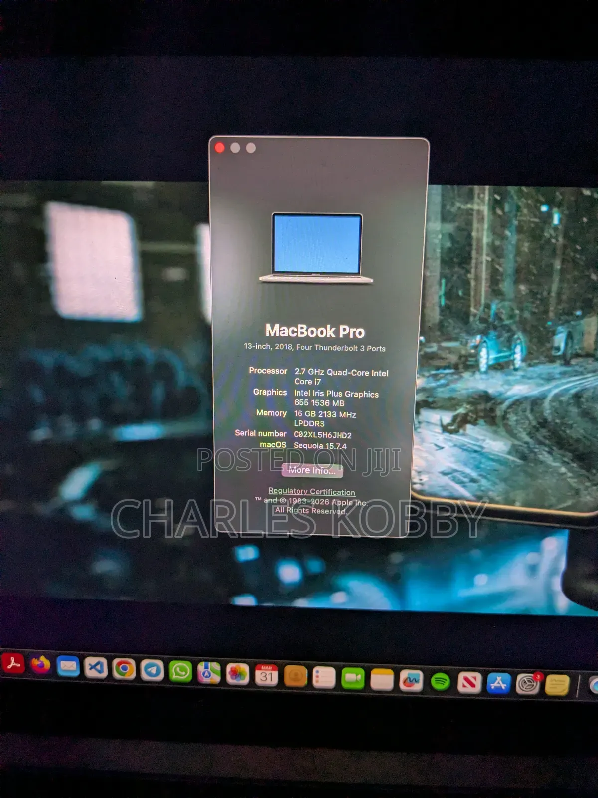 Laptop Apple MacBook Pro 2018 16GB Intel Core 7 SSD 512GB