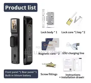 Smart Lock 3d Face Recognition, Card, Fingerprint, App,Password, Key