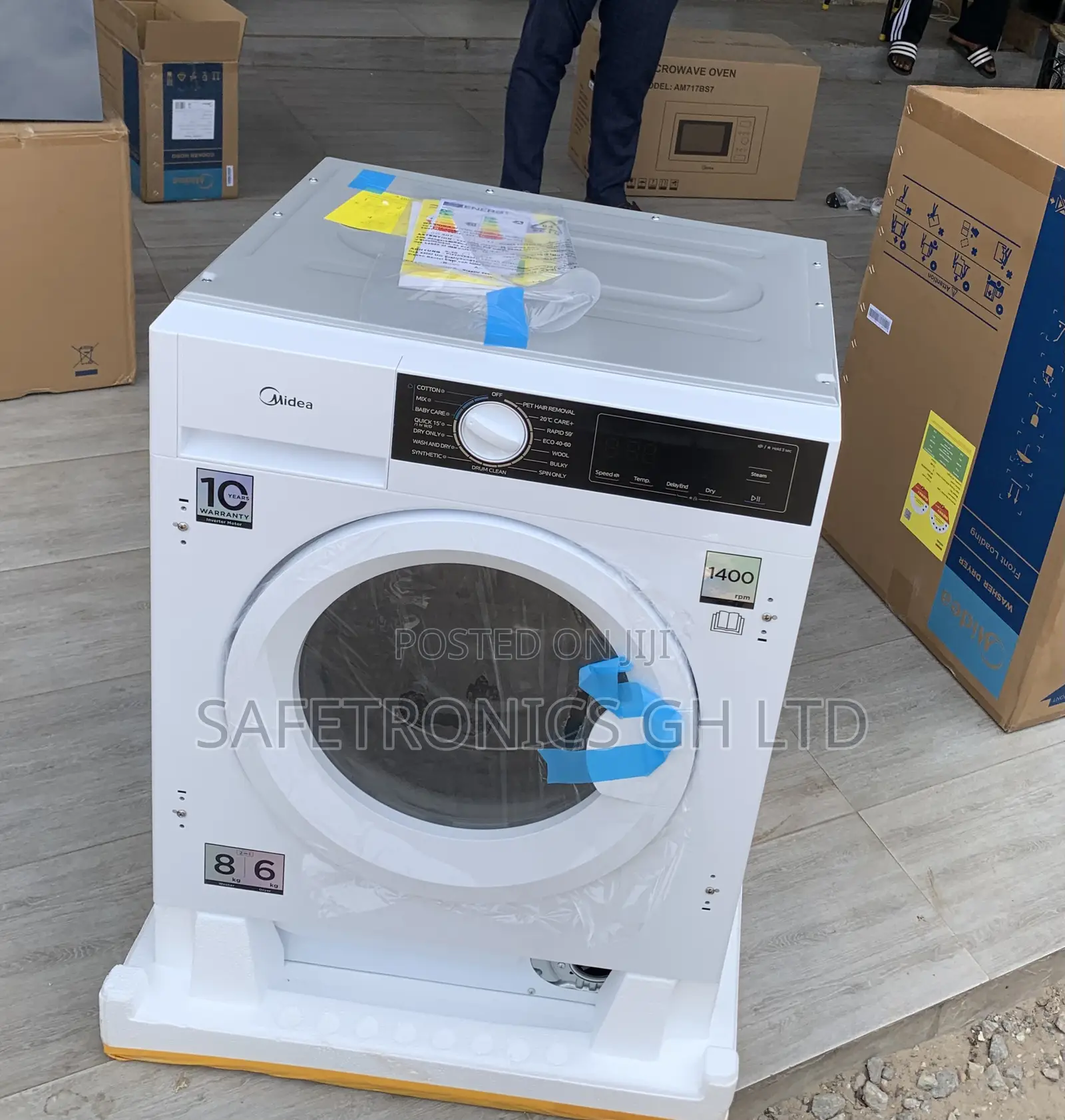 Zealous Fast Midea Frontload White 8kg Fullauto Washingmachine