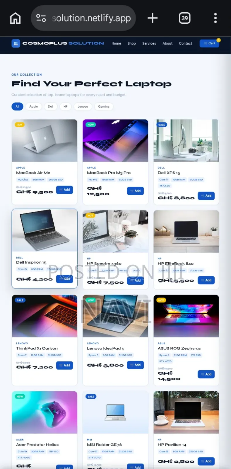Business Website and Mobile App