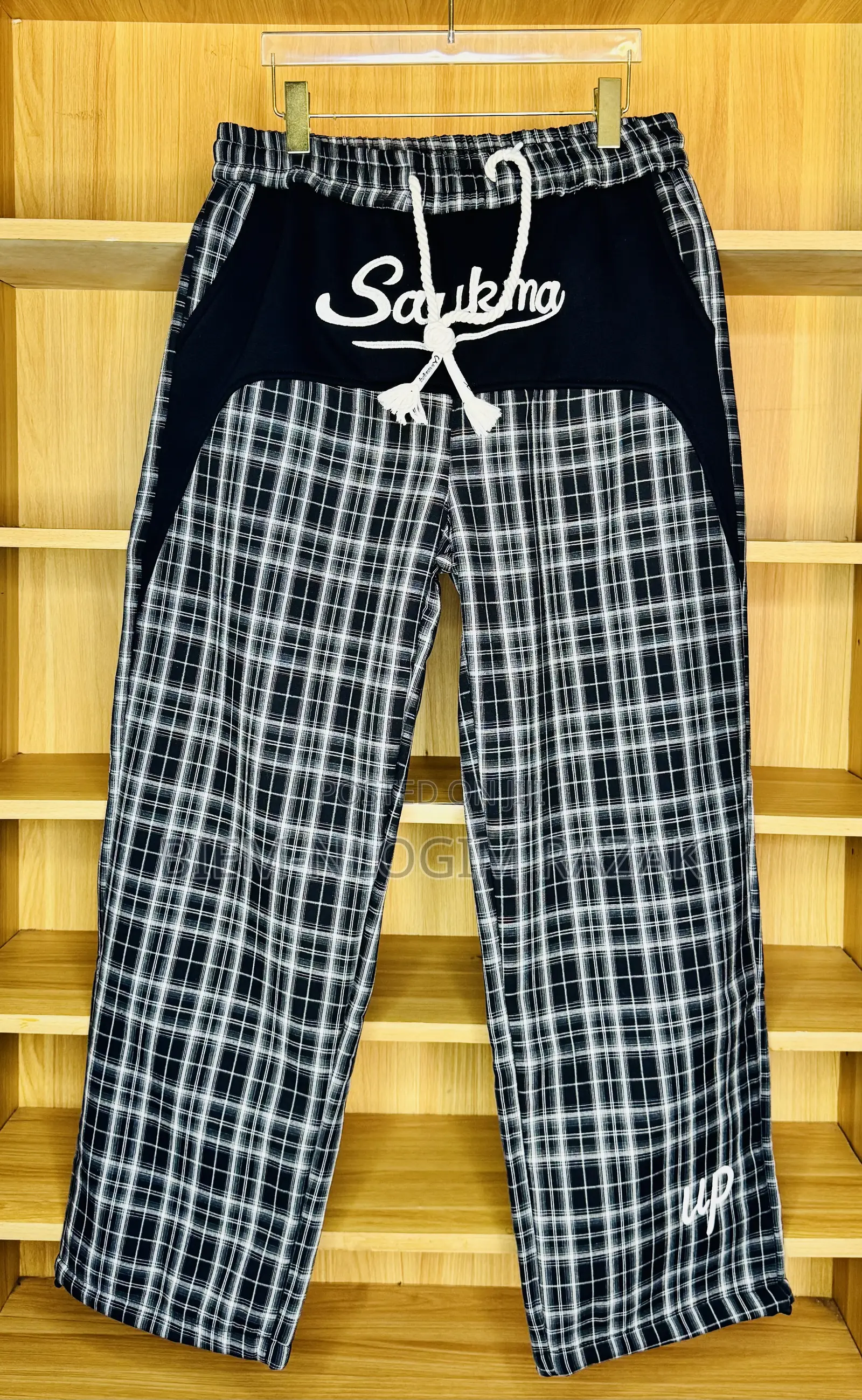 Original Thick and Heavy Check-Check Sweatpants (Joggers) Available