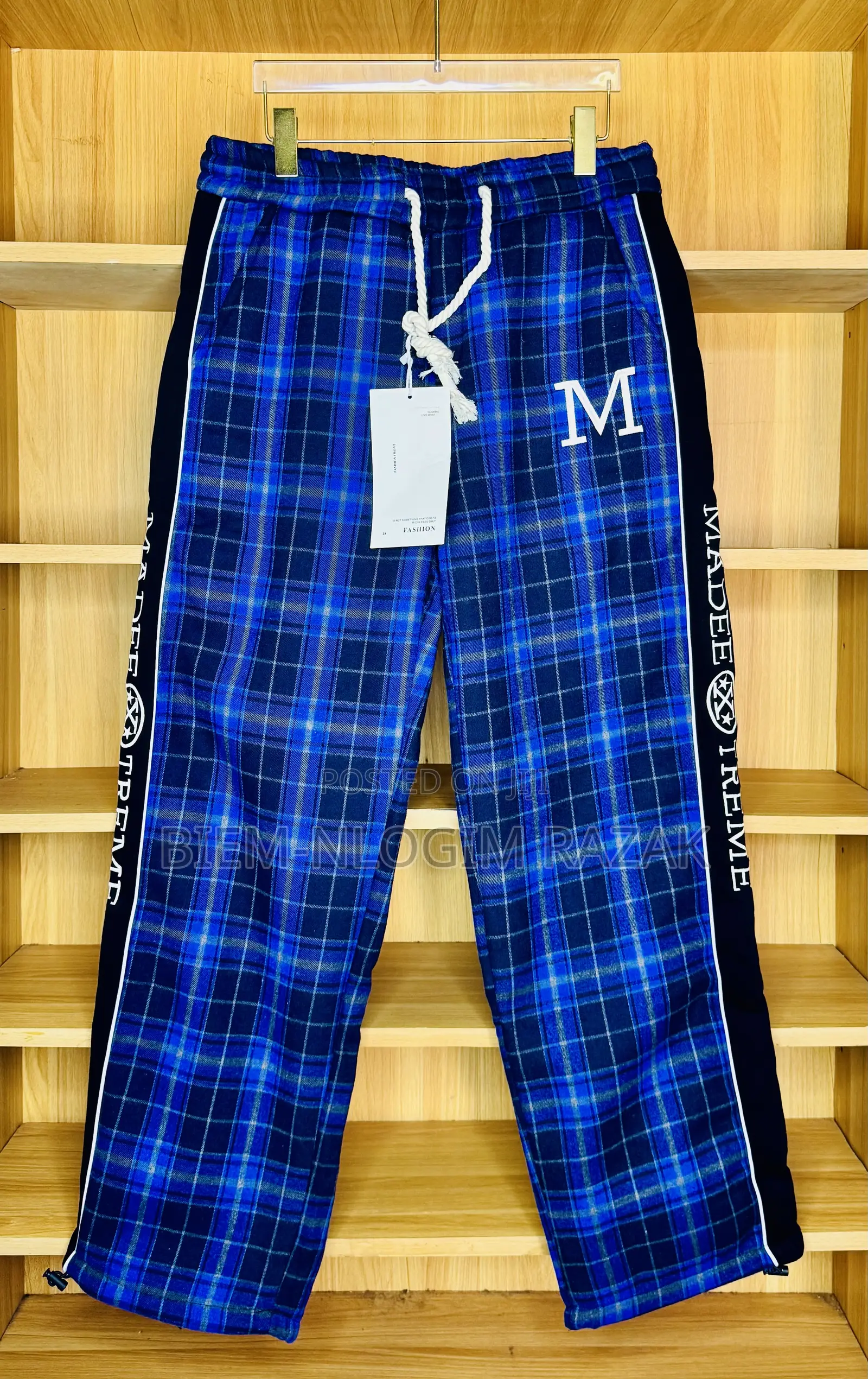 Original Thick and Heavy Check-Check Sweatpants (Joggers) Available