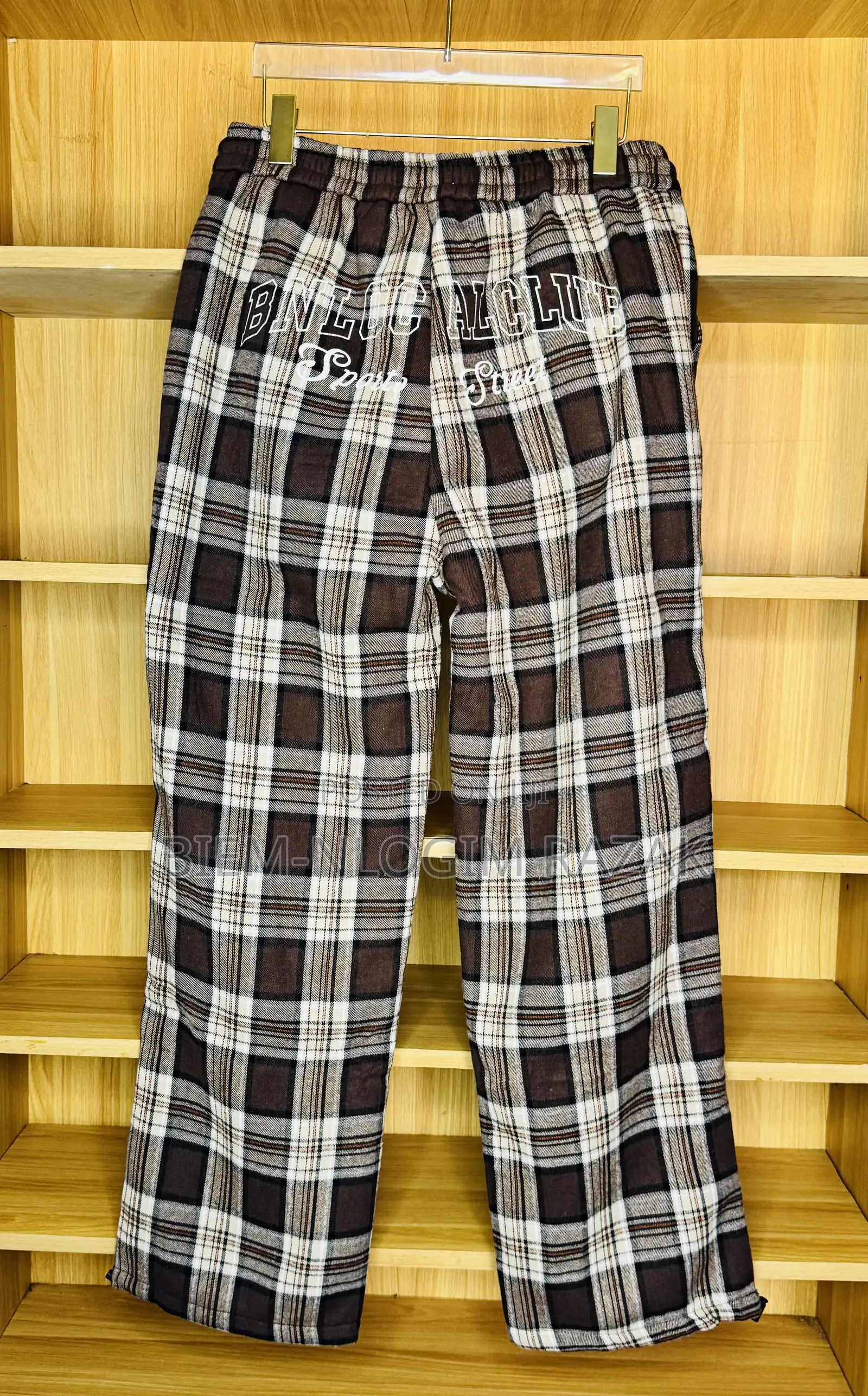 Original Thick and Heavy Check-Check Sweatpants (Joggers) Available