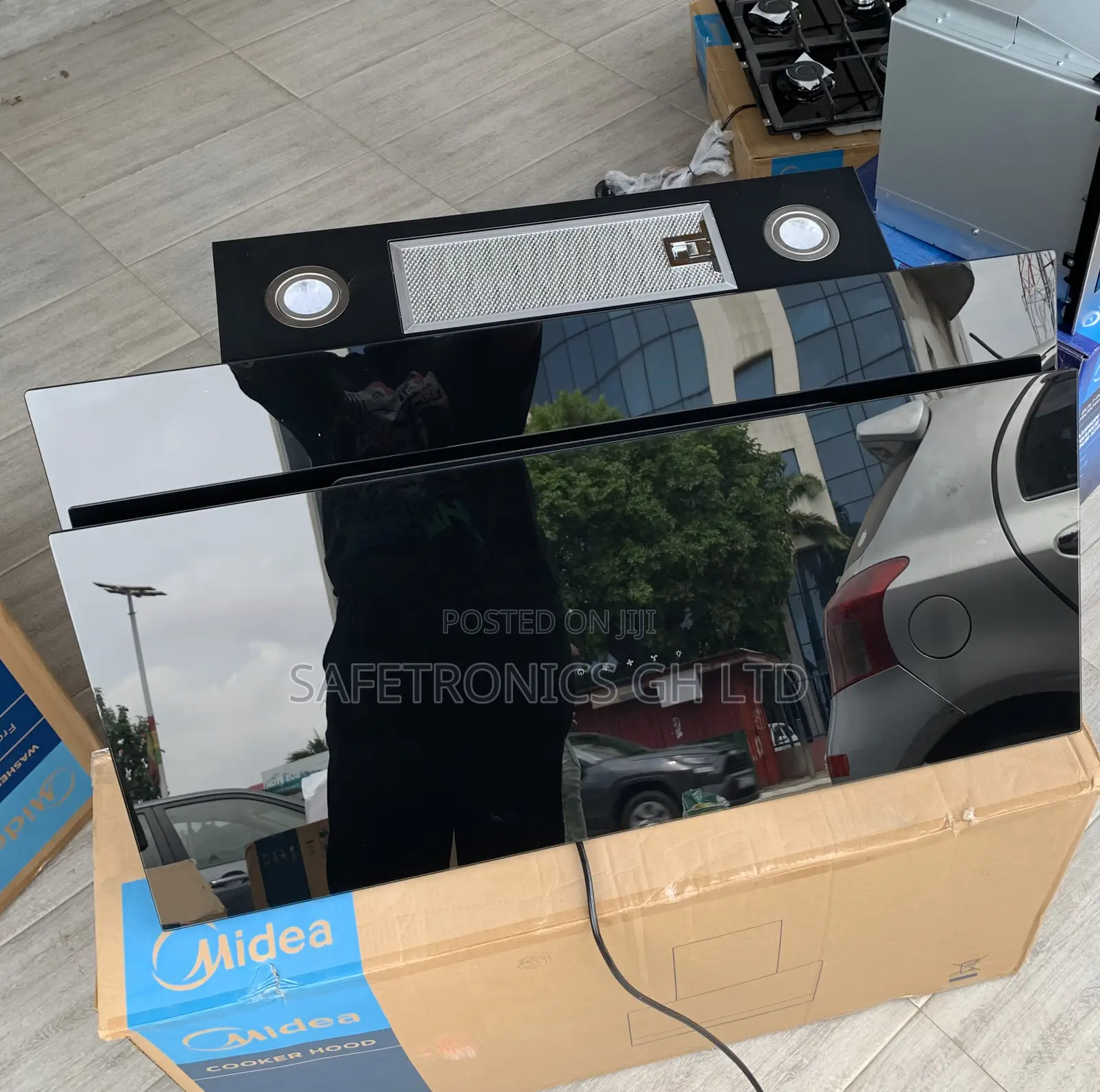Just Order Midea Black 90cm Tempered Inbuilt Range Hood