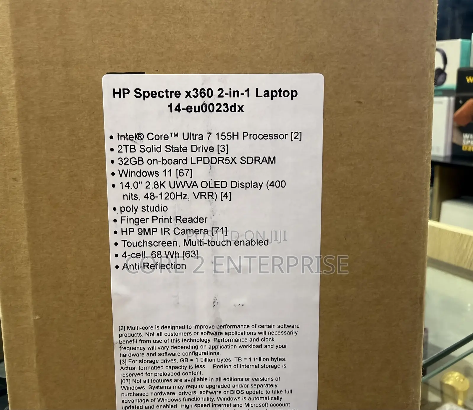 New Laptop HP Spectre 14 32GB Intel Core Ultra 7 SSD 2T