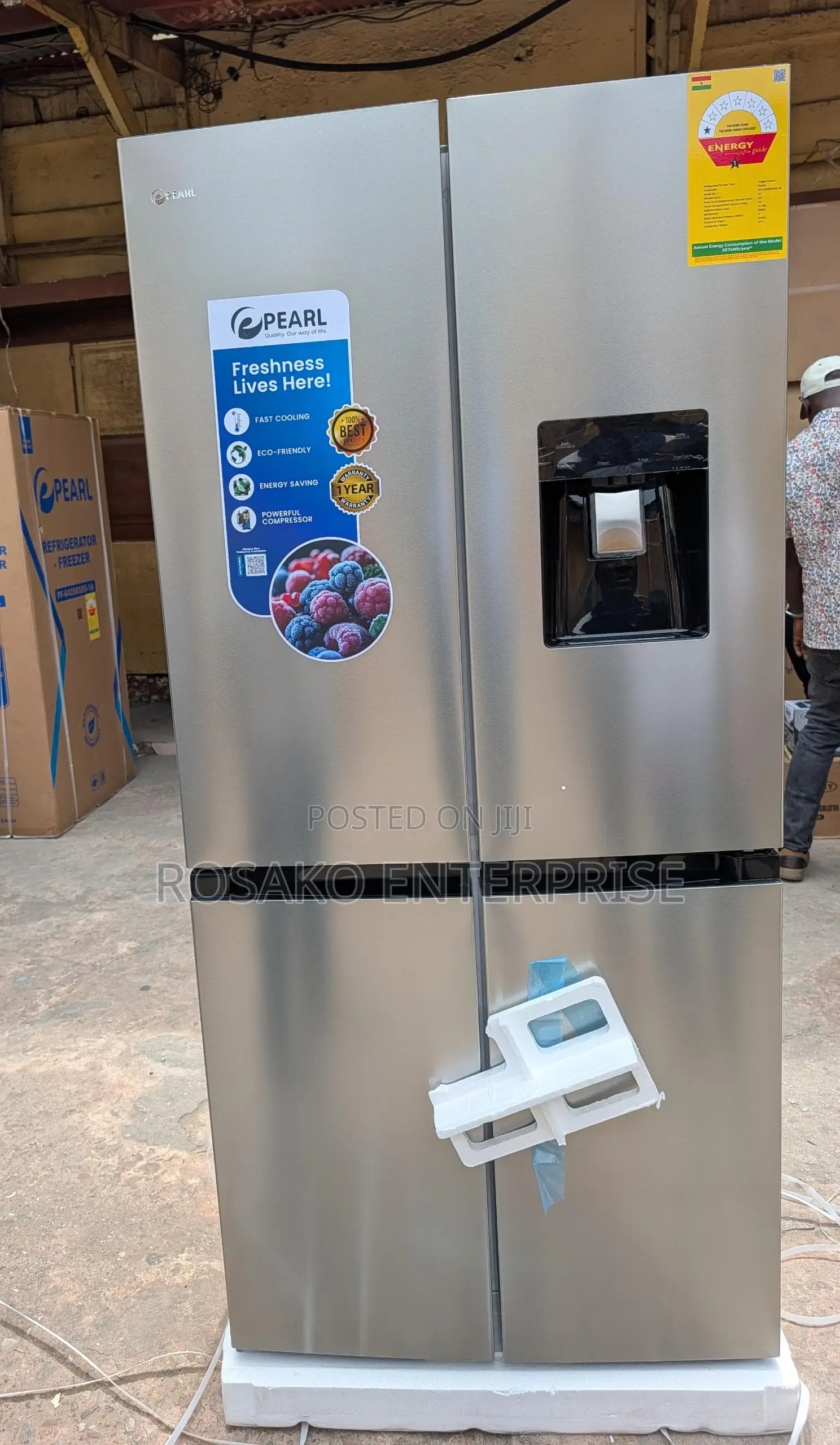 Pearl 613l French Door Fridge With Dispenser