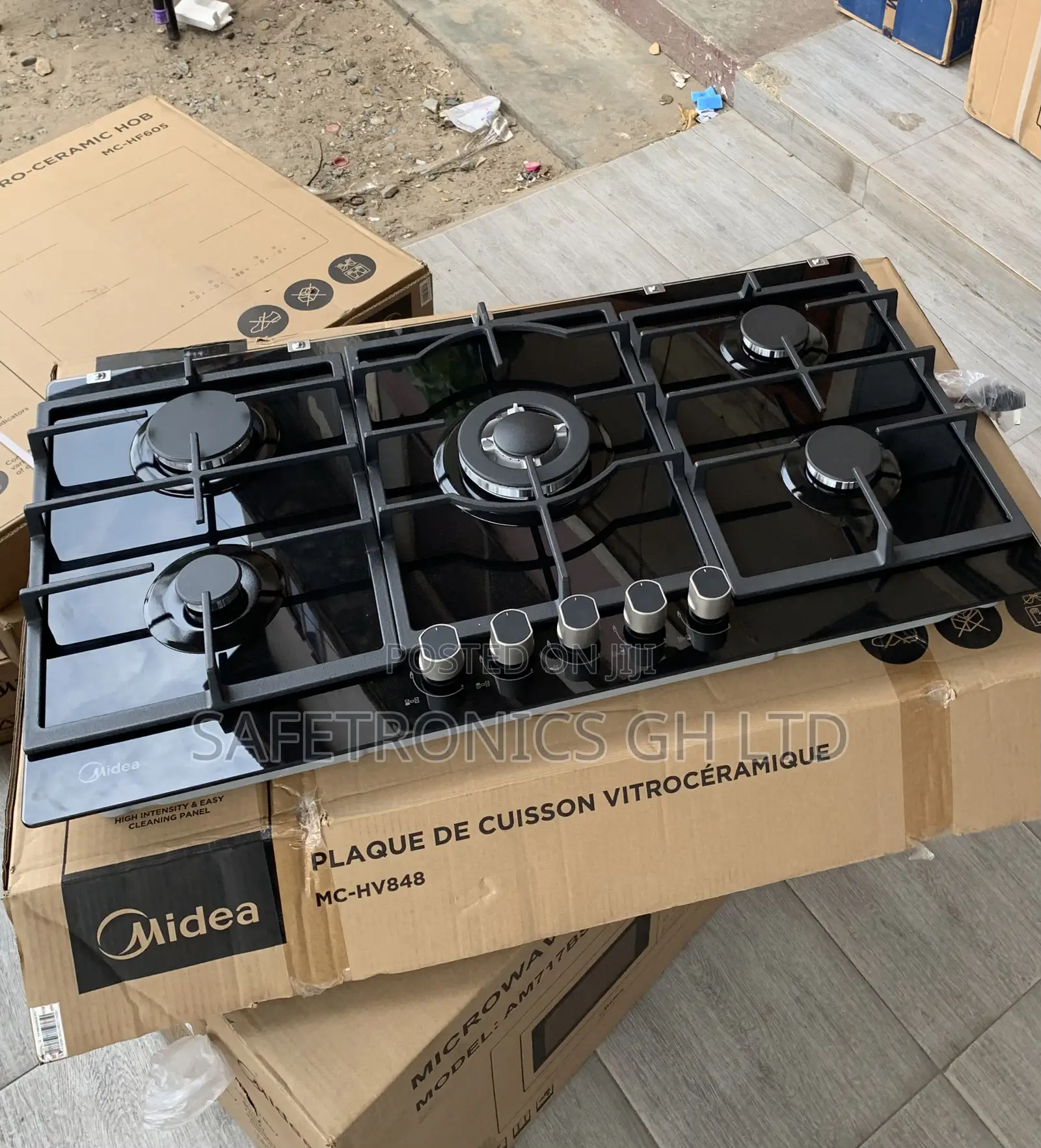 Classic Reliable Midea Electric Inbuilt 90cm 5 Gas Hob Tempered Burner