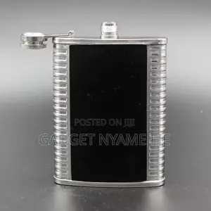 Leather Coated Stainless Steel Hip Flask-8oz