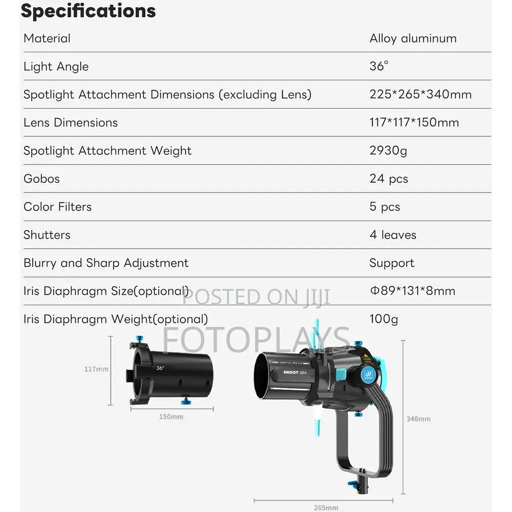 Digitalfoto Solution Limited 36° Bowens Mount Projection Attachment