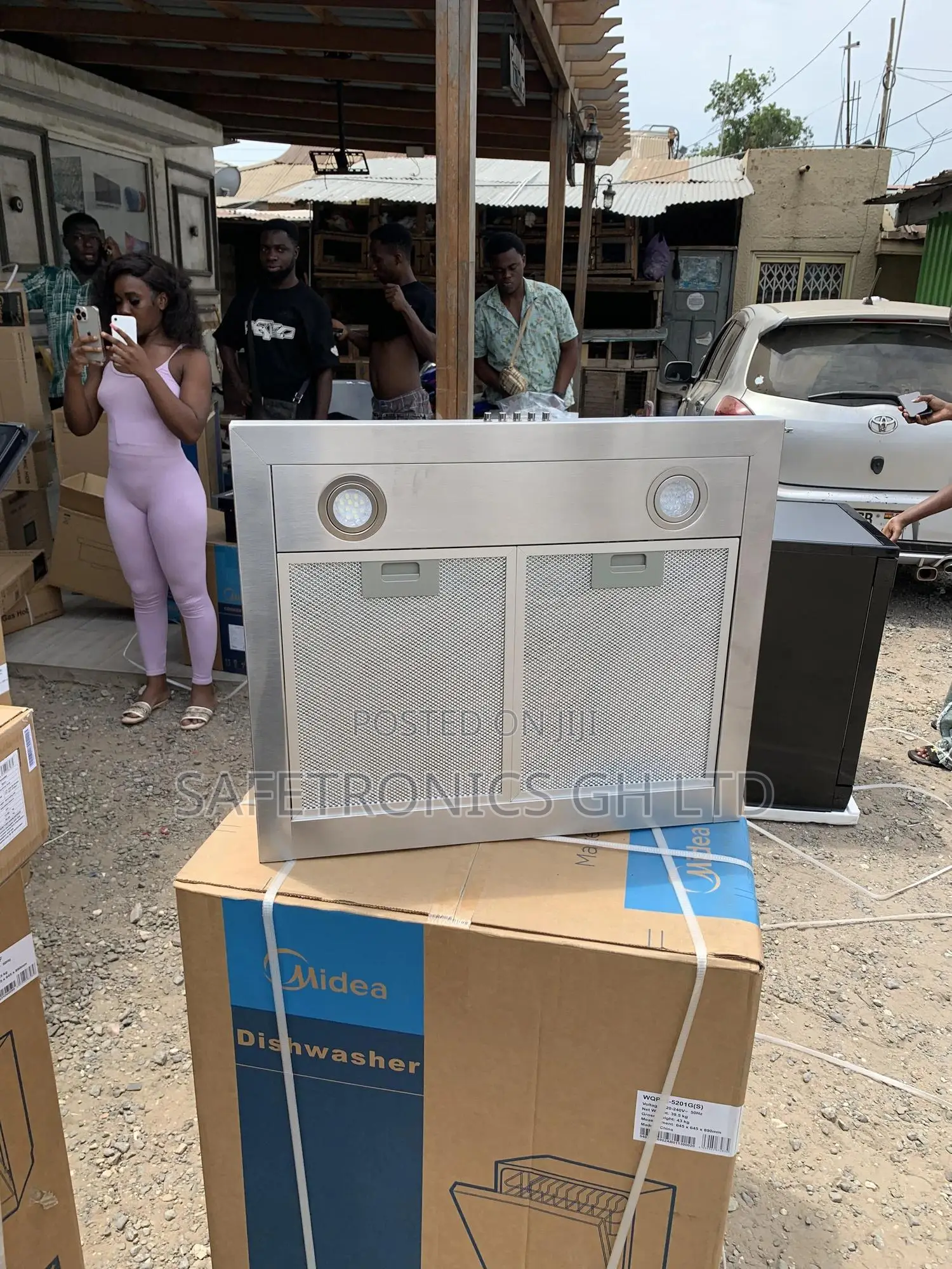 High Reliable Grey Midea 60cm Hood Extractor Sku: 60m21-S Inbuilt