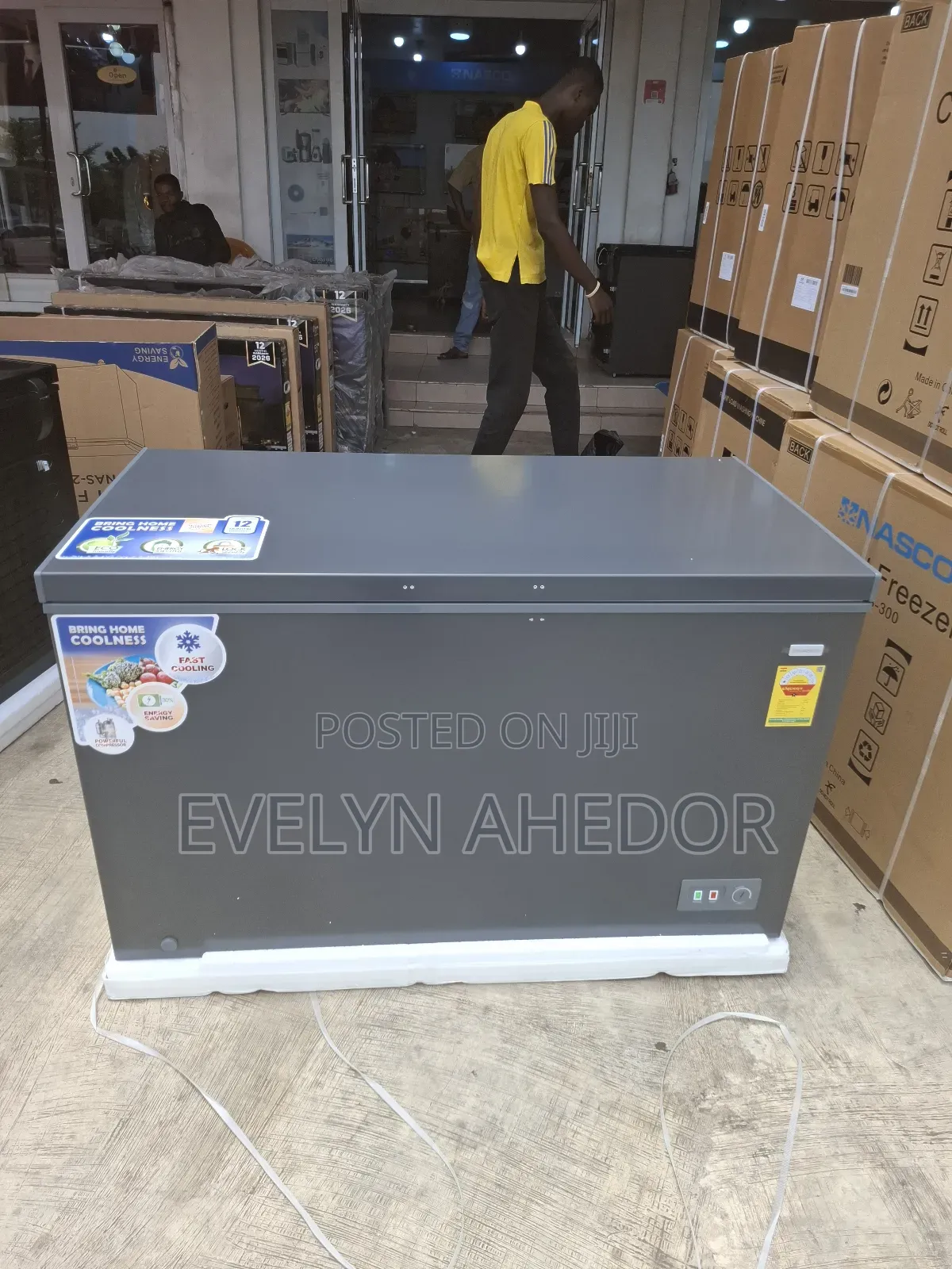 Nasco Electric Chest Freezer 380l With Slide Glass For.Sale