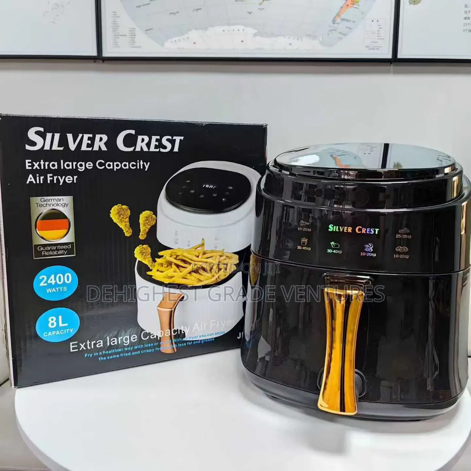 Silver Crest 8l Extra Large Air Fryer Smart Digital Control - 2400w