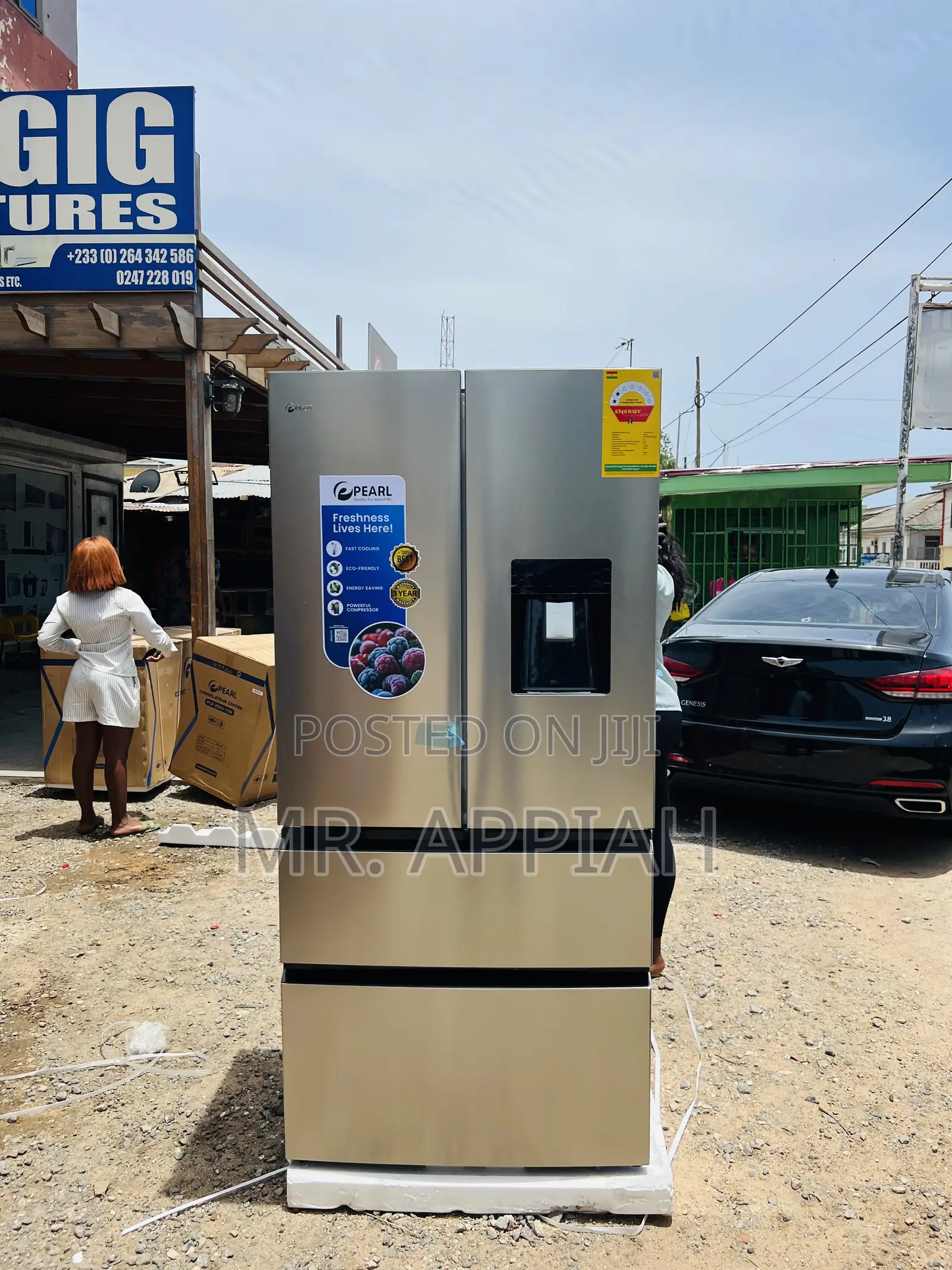 High Quality Pearl French Door Electric Fridge (Pf-702mdixwd-2b)531l