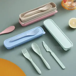 Cutlery Set for Children in a Covered Case