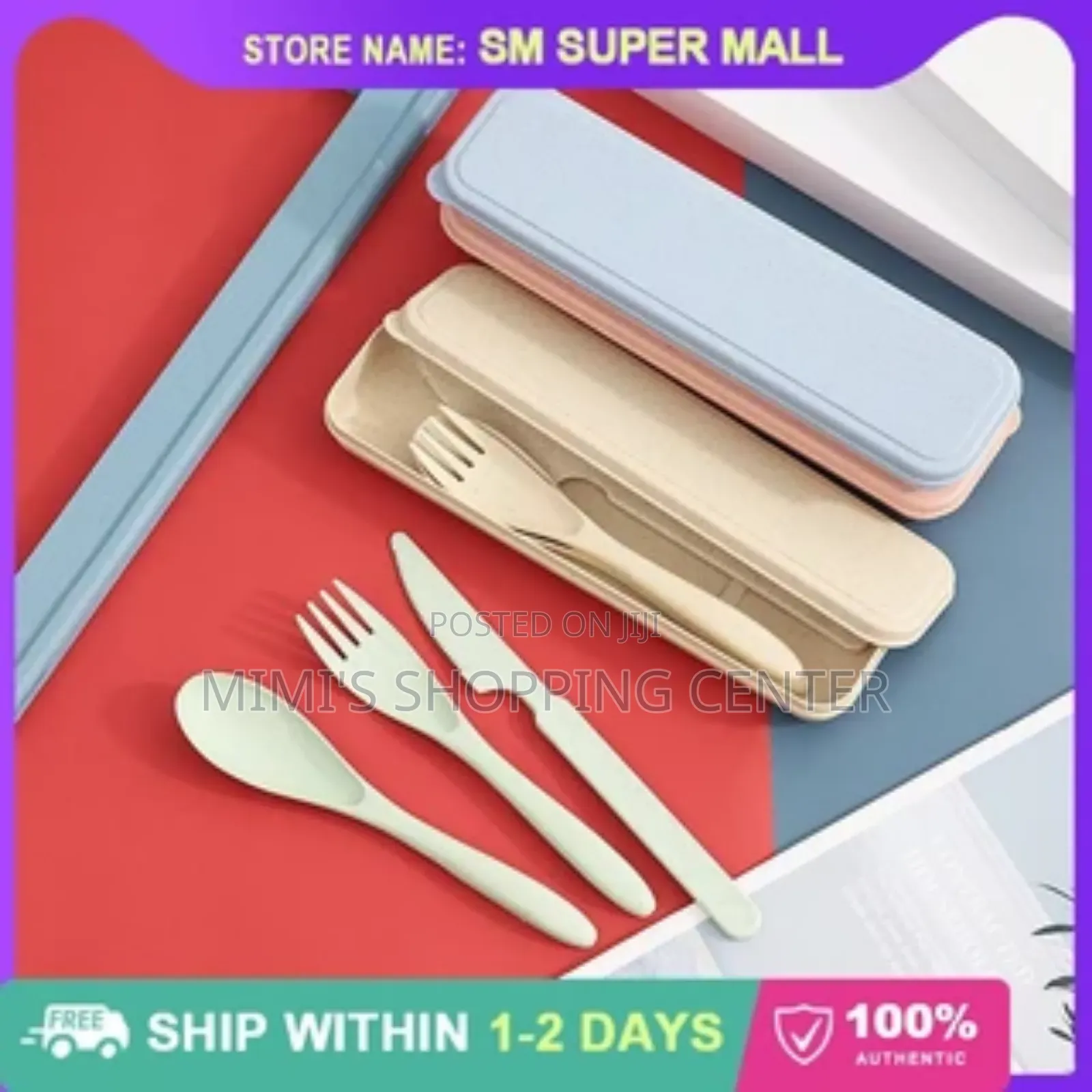 Cutlery Set for Children in a Covered Case