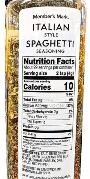 Member’S Mark Italian Spaghetti Style Seasoning