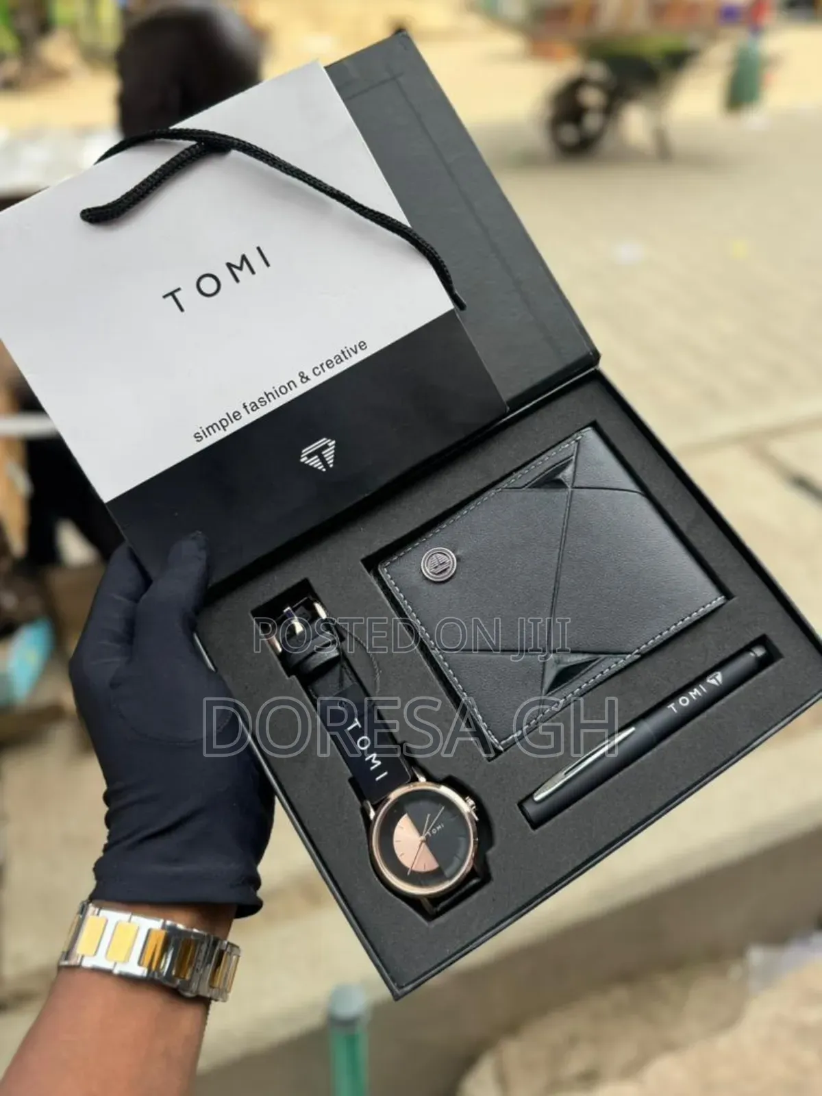 Tomi Watch,Wallet Pen Gift Set for Men–Complete Classic Gift Set in Gh