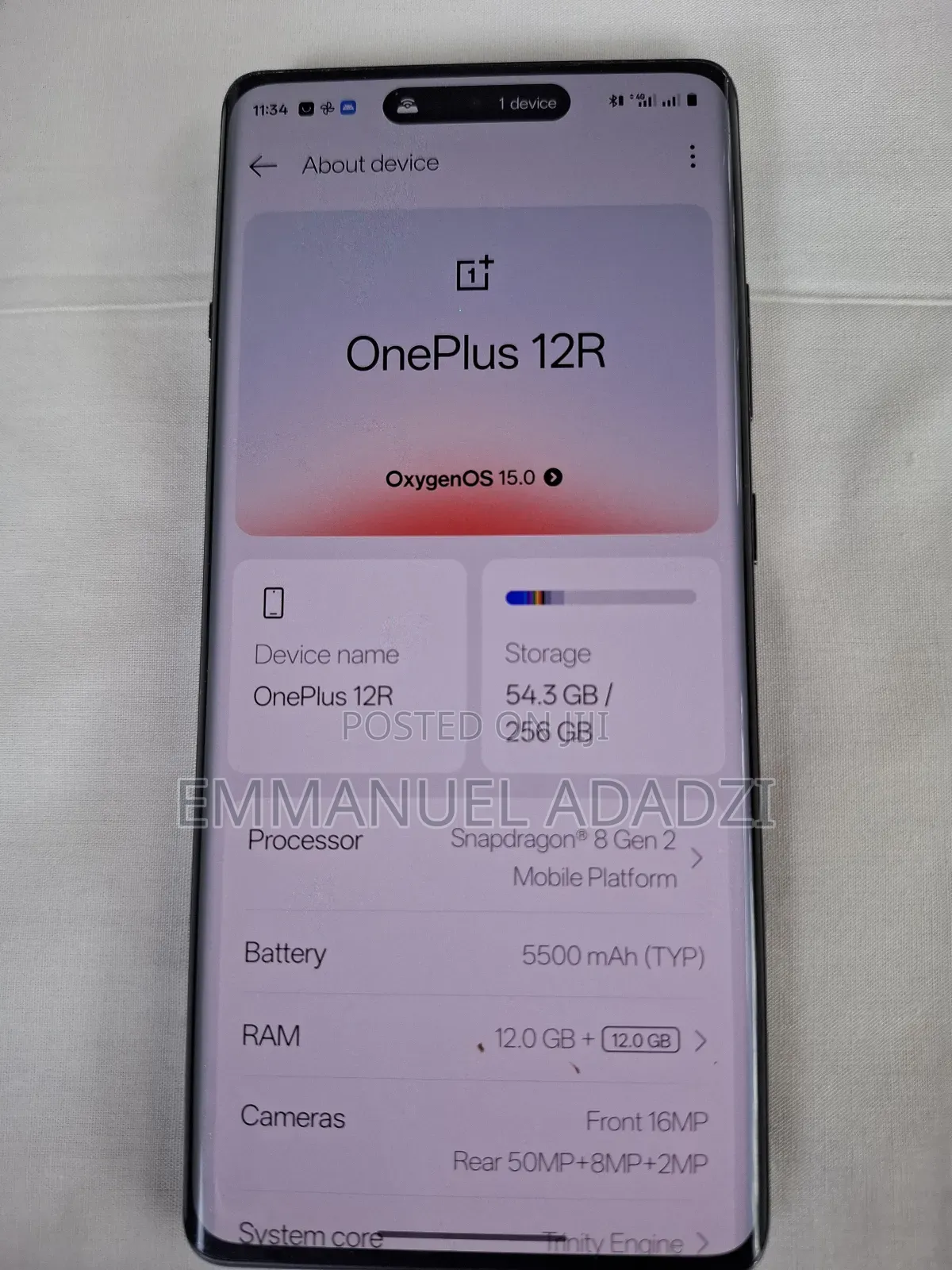 OnePlus 12R 256 GB Black